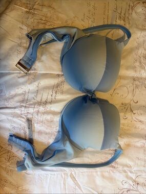 Victoria's Secret Light Blue Padded Strapless Bikini Top